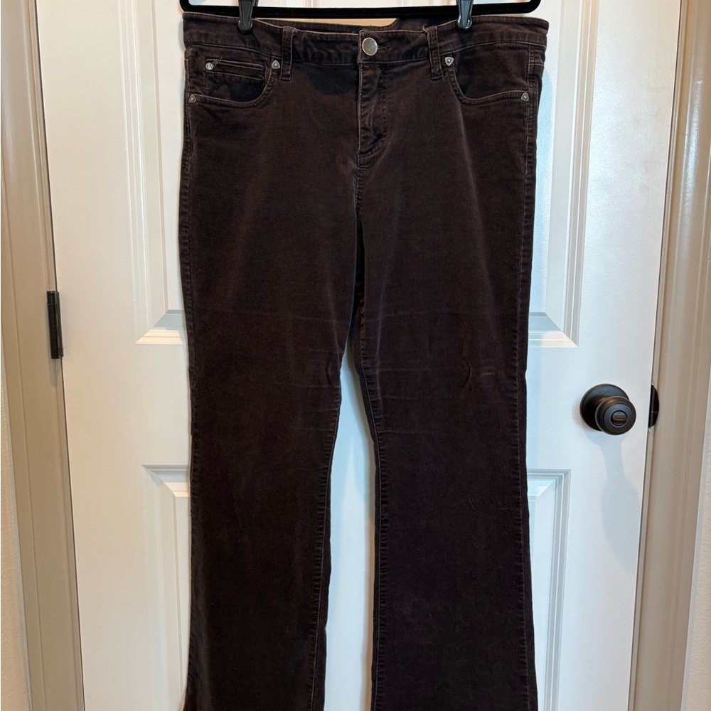 Kut from the Kloth Baby Karen Bootcut, Black Corduroy Pants, 16